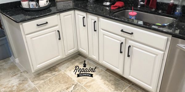 kitchen cabinets painted white in Merritt Island Fl 32952