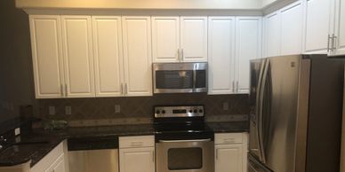 kitchen cabinets painted white in Clermont Fl 34715 by Repaint Florida