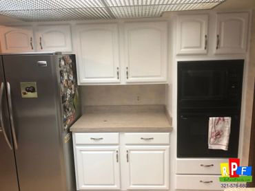 kitchen cabinets repainted white in apopka fl 32703