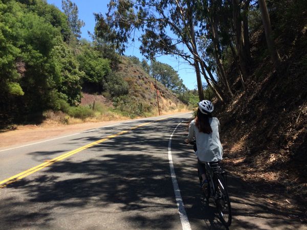 Riding downhill to Sausalito