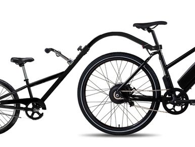 San Francisco electric bike rentals with tag a long child bike