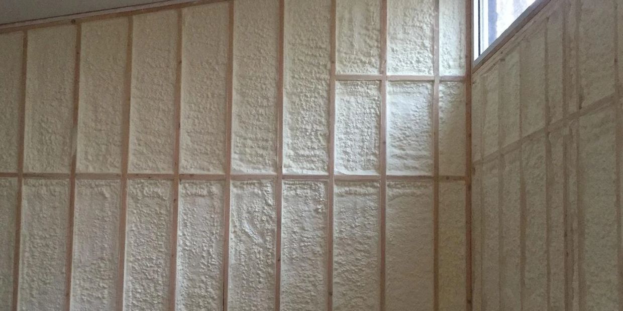 closed cell spray foam in exterior walls.