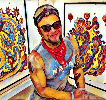 Art show at Burning Man Center Camp 2016 , BRC Nevada