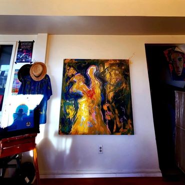 “ The Dance “ MIxed Media on Canvas , 2022 Private Collection , SF CA