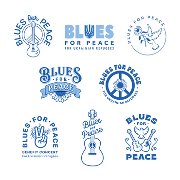 Logo options  for Blues for Peace Benefit Concert