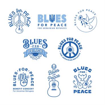 Logo options for Blues for Peace Benefit Concert