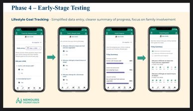 UI designs before and after usability testing