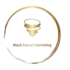 Black funnel marketings logo.