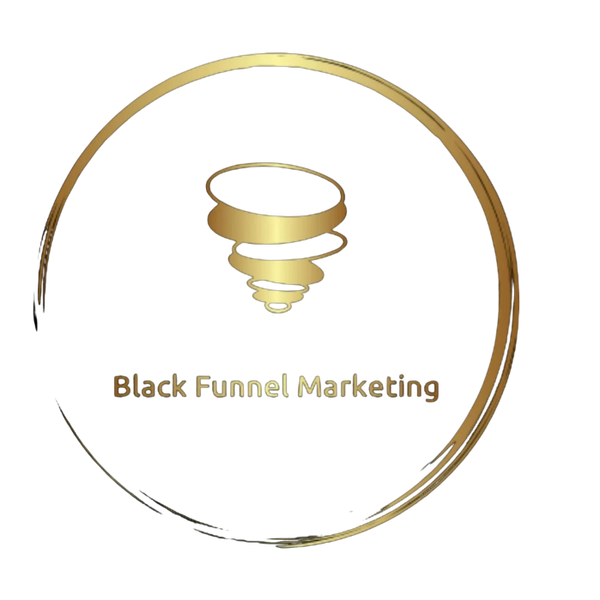 Black funnel marketings logo.