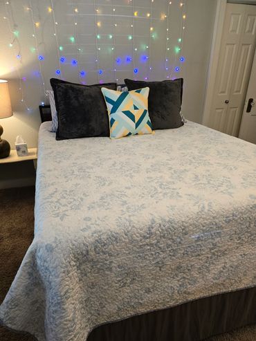 Fairy light bedroom