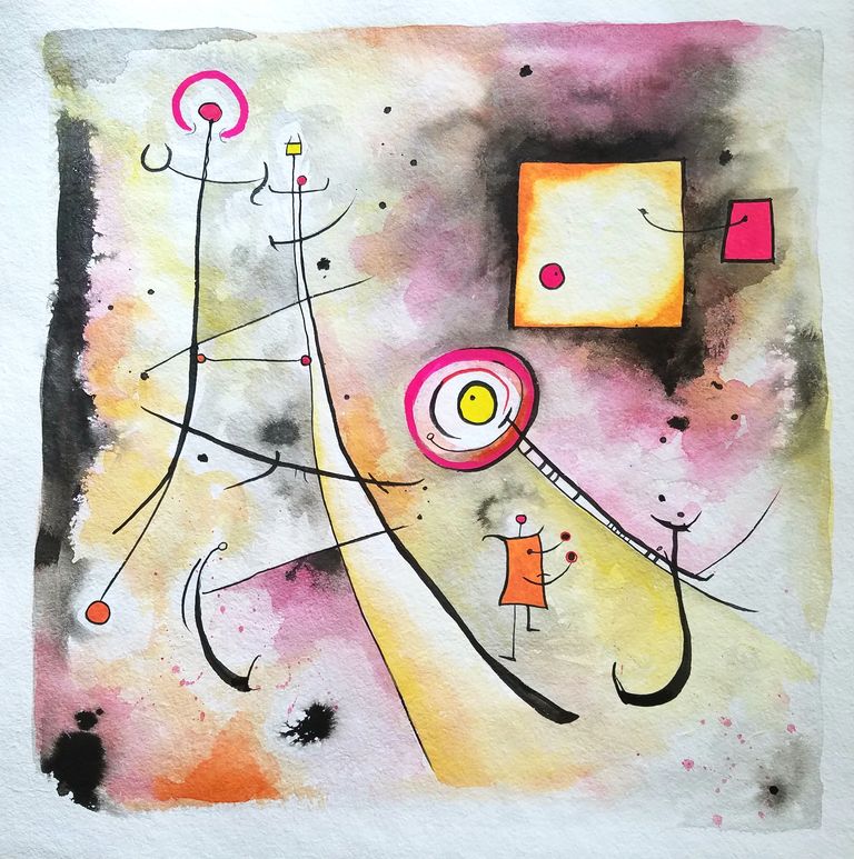 "The Gift" Watercolor by Anita Loomis