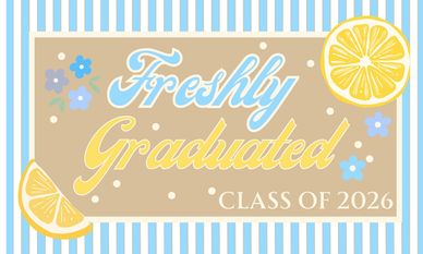 A colorful congratulatory card for the Class of 2026 graduates.