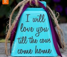 We love bright & bold cowbells! In Aqua & Chocolate vinyl.