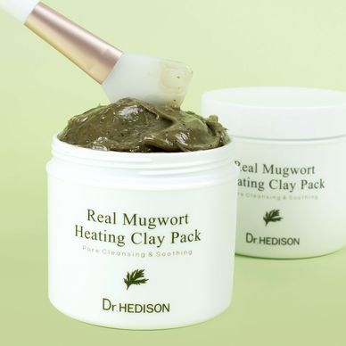 Best Pore Care. Mugwort Heating Clay Mask Pack.  Vitality and detoxifying effective.
