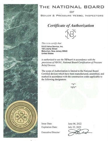Certificate of Authorization NB