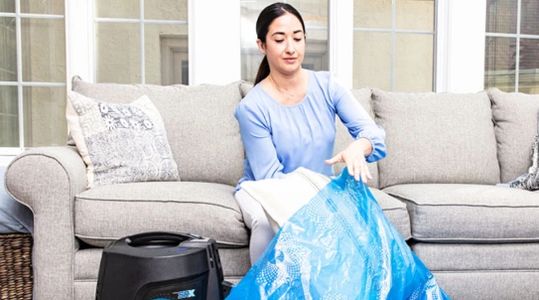 The Aerofresh Bag removes stale, dusty air from cushions and pillows.