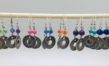 round coin earrings from Palestine