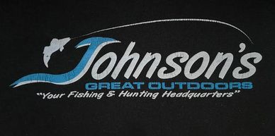 Logo for Johnson's Great Outdoors, a fishing and hunting store.