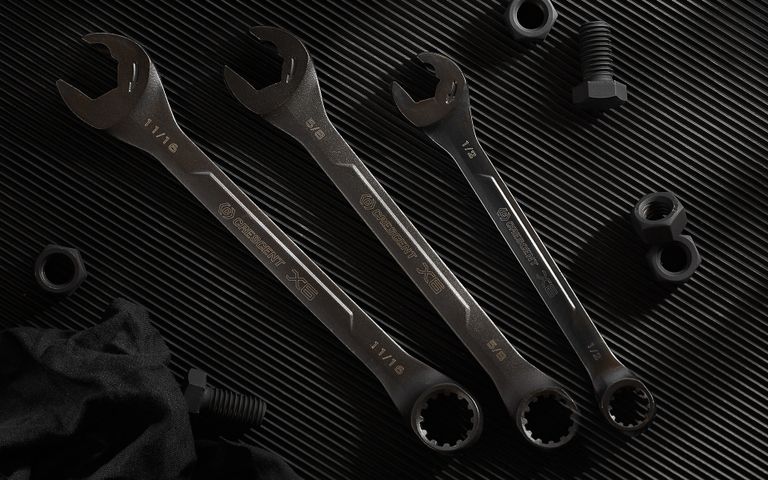 Black Crescent wrenches by Chicago product photographer Kevin Scott