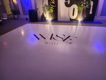 Dance floor wrap wedding