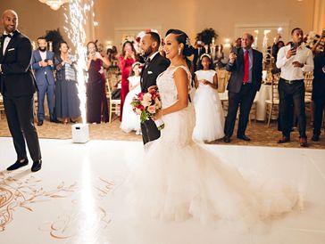 Vinyl dance floor wrap