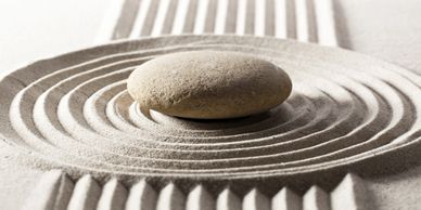 rock in zen garden