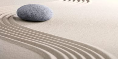 rock in zen garden