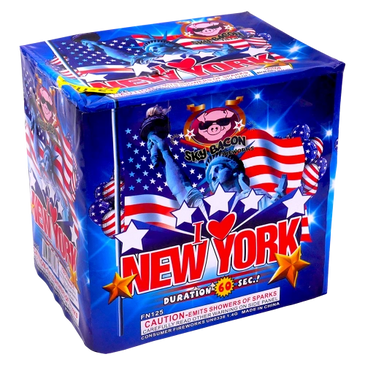 KaBoom Fireworks fountain i love new york