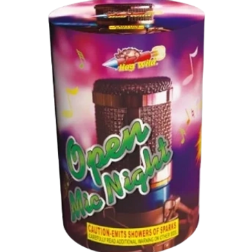 KaBoom Fireworks fountain open mic night