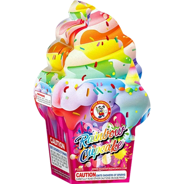 KaBoom Fireworks fountain rainbow cupcake