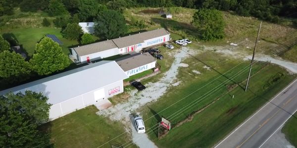 KaBoom Fireworks Showroom 31499 Hwy 59 Maud, Oklahoma aerial view