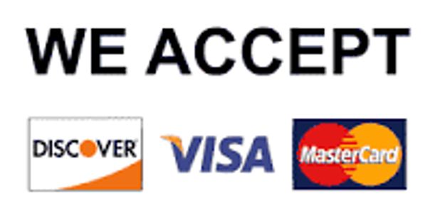 we accept visa/ mastercard all credit or debit cards