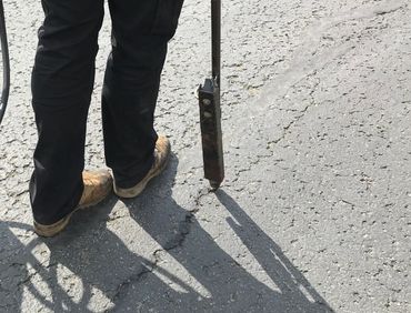 pavement crack jetting