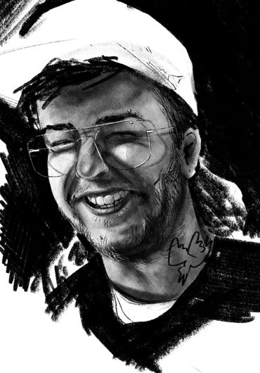 Sam Smith black and white self portrait