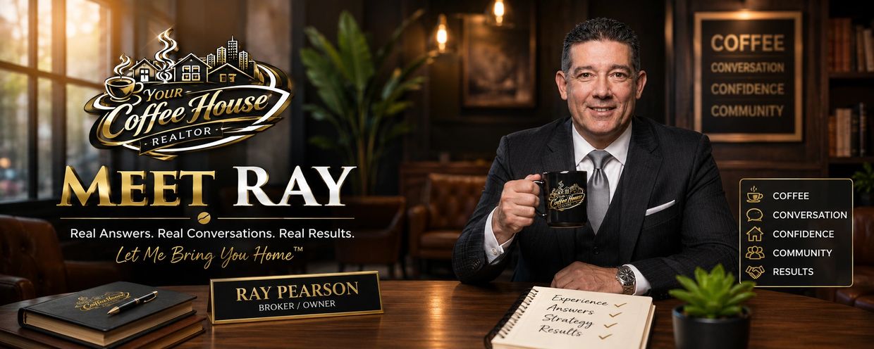 Ray Pearson, Long Island real estate and business broker, meets with professionals over coffee to di