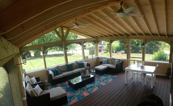 Interior view of 18x20 screened in porch