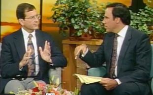 John, on the left, making a guest appearance on NBC's Today Show (circa 1990) discussing his College