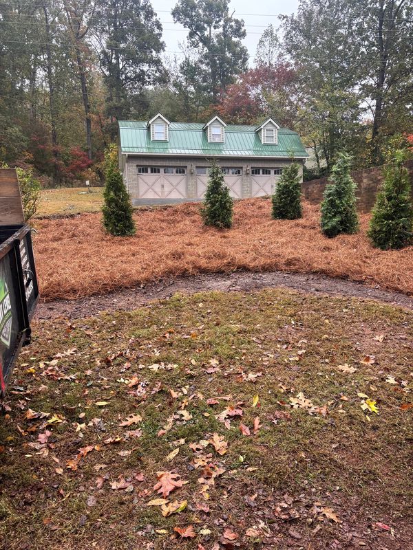This is just one thing we do here at the next level we have a variety of mulches and Pineneedles we