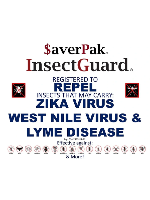 Insectguard registered to repel insects that may carry zika virus, west nile virus and lyme disease