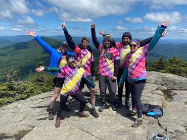 People wearing the same shirt