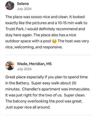 Airbnb guest review