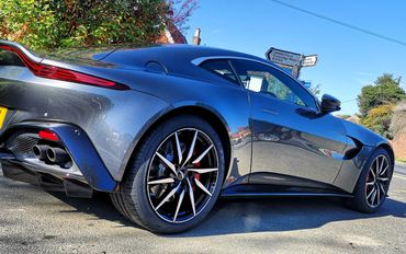 Aston Martin Vantage after an XPEL PPF install and then covered in Gyeon Infinite ceramic coating.