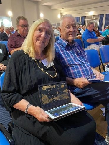 Former Secretary Faye Brutlag and her Husband at the 2022 awards ceremony for volunteers.