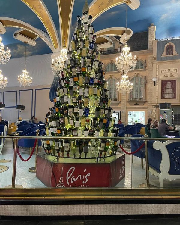 Wine Bottle trees for any business. Perfect for a Christmas tree display