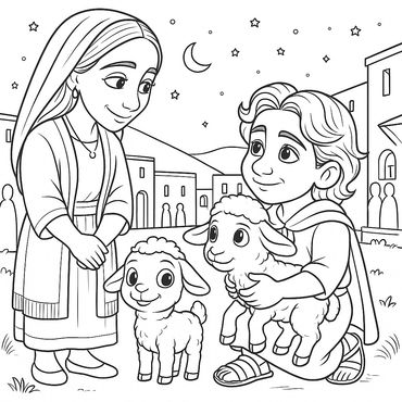 Mama, Lil J, and the lambs.