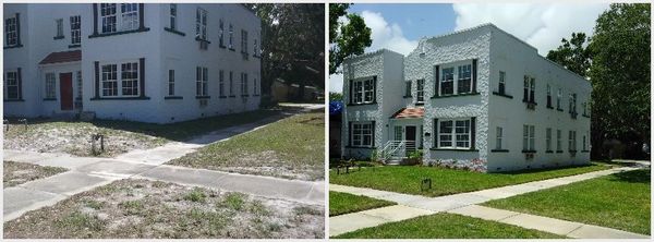 Before and after landscape job.