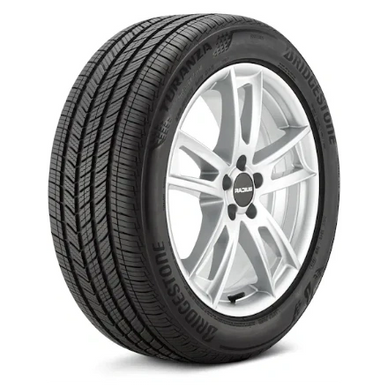 Photo of a Btidgestone Turanza EV tire on white background.