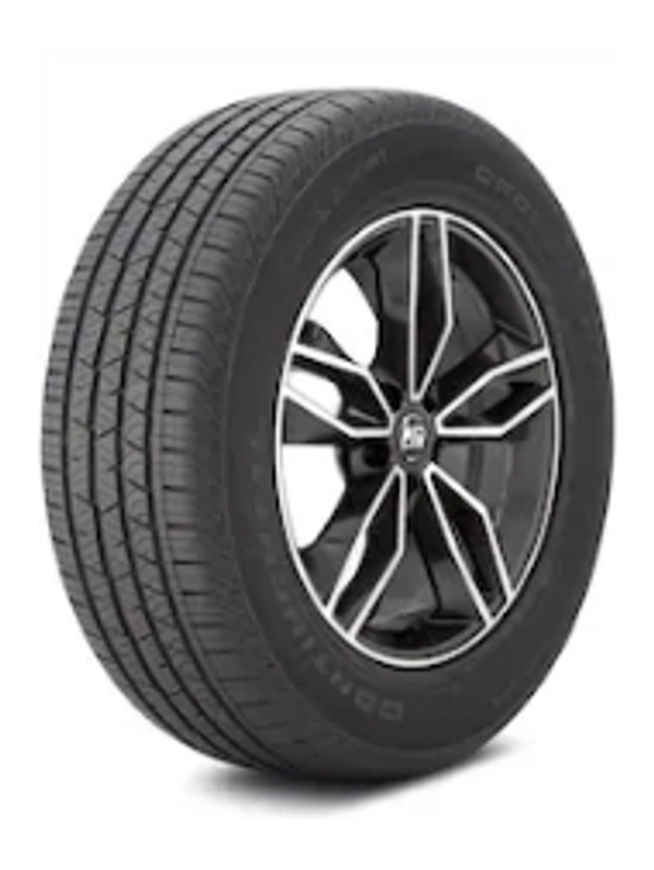photo of Continental CrossContact LX Sport tire on white background.