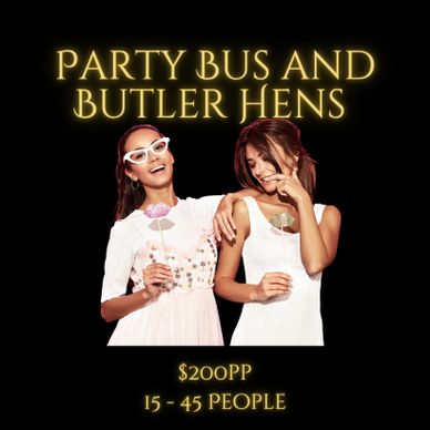 Newcastle Party Bus and Butler Hens Package, Party bus Newcastle, Hens party bus hire Newcastle