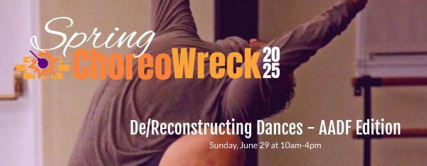 Spring ChoreoWreck 2025 dance event poster with dancers in motion.